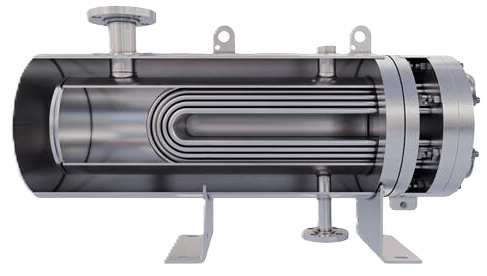 ASME BPE pharmaceutical-grade vapor condenser with double tubesheets