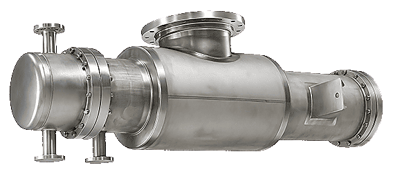 Industrial process and utility vapor condenser for vacuum and vent service